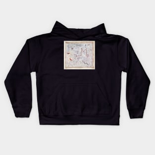 Garden gate K, by Paul Klee. Kids Hoodie